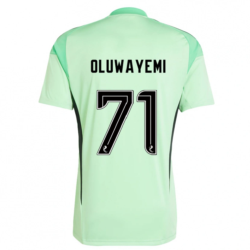 Danxen Niño Camiseta Tobi Oluwayemi #71 Negro Verde Claro Portero Equipación 2025/26 La Camisa