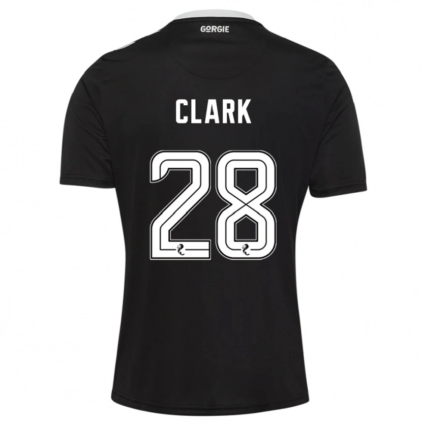 Danxen Niño Camiseta Zander Clark #28 Borgoña Oscuro Portero Equipación 2025/26 La Camisa