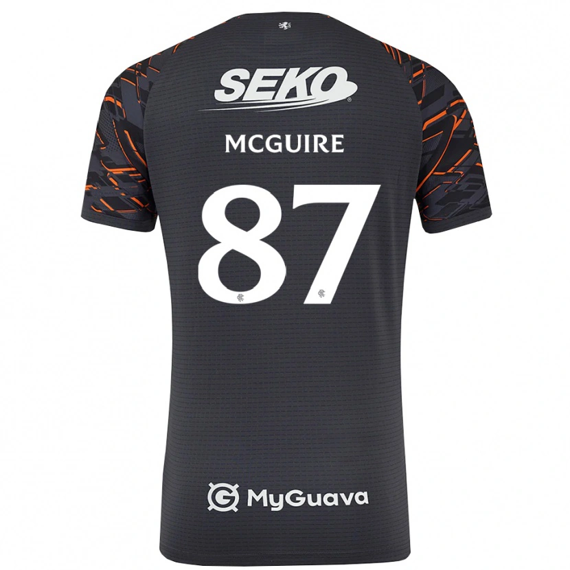 Danxen Niño Camiseta Rydnn McGuire #87 Gris Oscuro Portero Equipación 2025/26 La Camisa