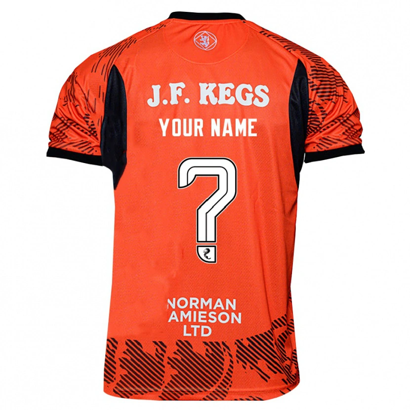 Danxen Niño Camiseta Dundee United Negro Naranja Portero Equipación 2025/26 La Camisa