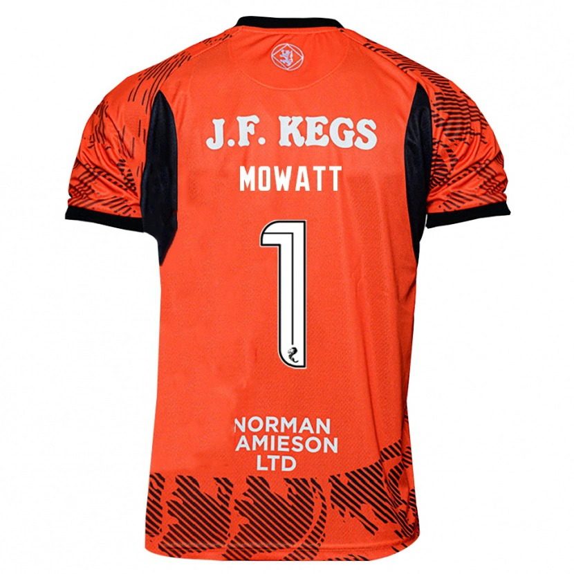 Danxen Niño Camiseta Beth Mowatt #1 Negro Naranja Portero Equipación 2025/26 La Camisa
