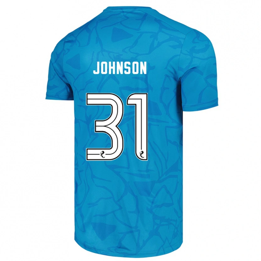 Danxen Niño Camiseta Murray Johnson #31 Blanco Azul Portero Equipación 2025/26 La Camisa