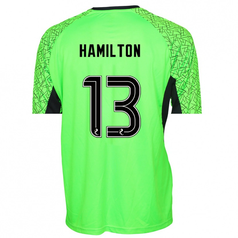 Danxen Niño Camiseta Jack Hamilton #13 Negro Verde Portero Equipación 2025/26 La Camisa
