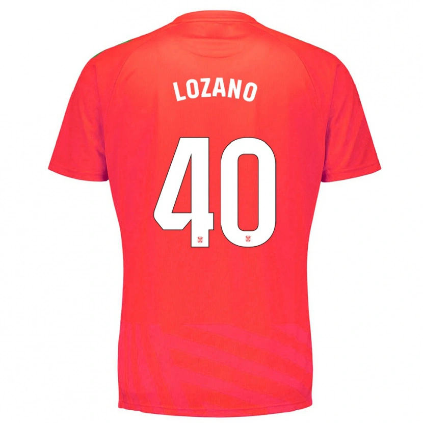Danxen Niño Camiseta Gabriel Lozano #40 Rojo Blanco Portero Equipación 2025/26 La Camisa