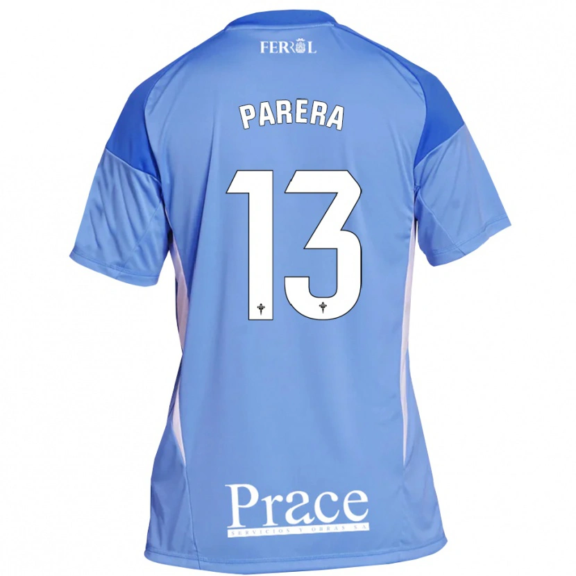 Danxen Niño Camiseta Miquel Parera #13 Azul Claro Blanco Portero Equipación 2025/26 La Camisa