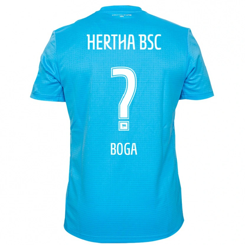 Danxen Niño Camiseta Serkan Boga #0 Azul Claro Blanco Portero Equipación 2025/26 La Camisa