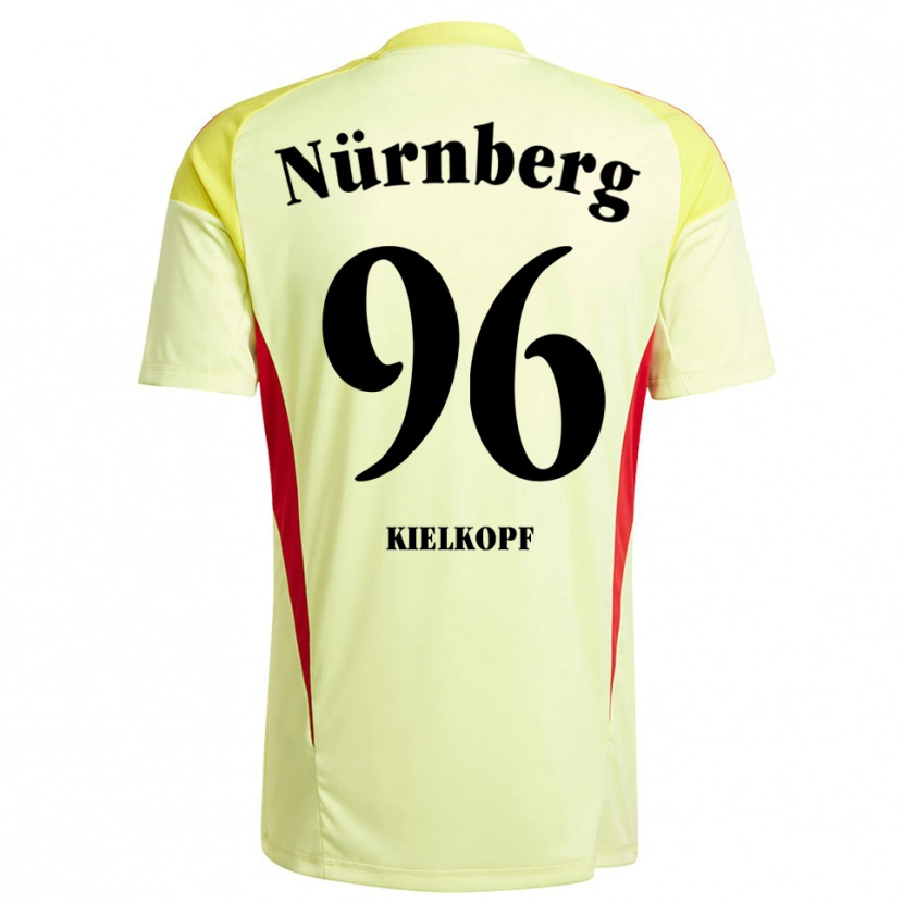 Danxen Niño Camiseta Felix Kielkopf #96 Negro Amarillo Portero Equipación 2025/26 La Camisa