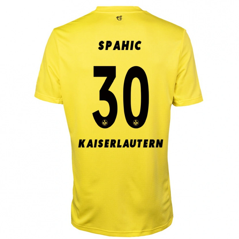 Danxen Niño Camiseta Avdo Spahic #30 Negro Amarillo Portero Equipación 2025/26 La Camisa