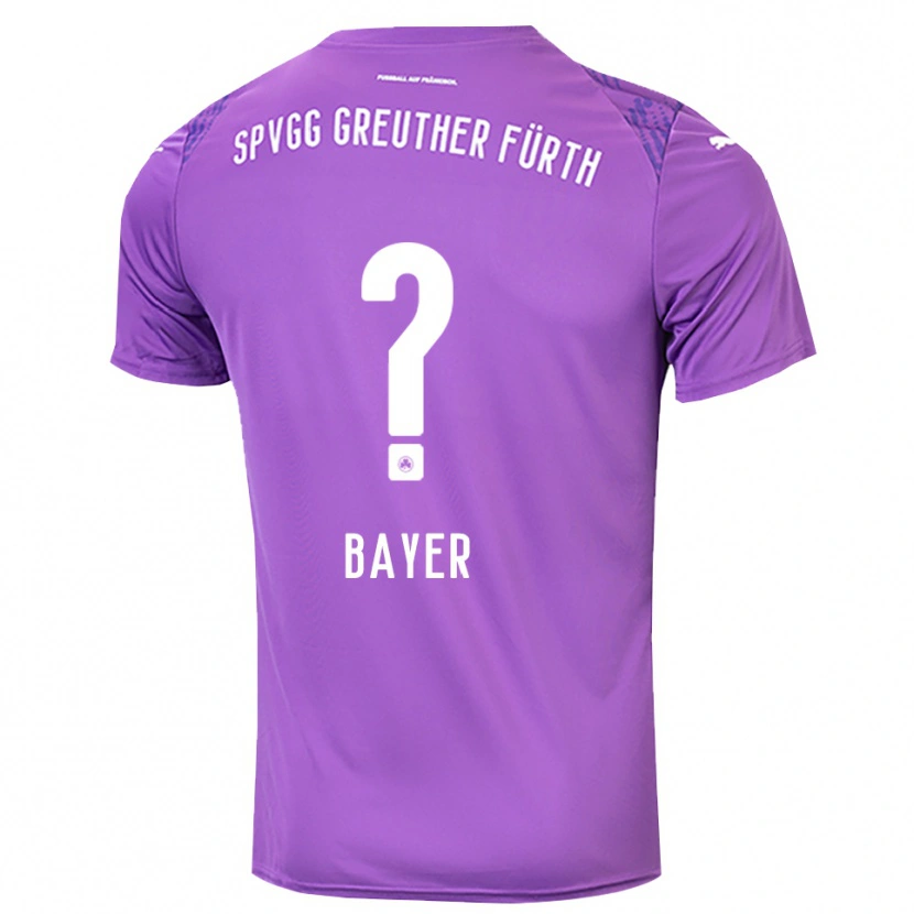 Danxen Niño Camiseta Lisa Bayer #0 Blanco Púrpura Portero Equipación 2025/26 La Camisa