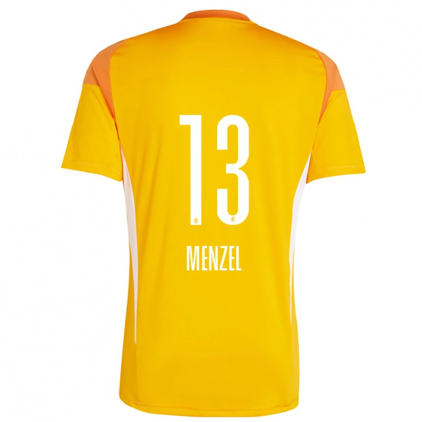 Danxen Niño Camiseta Phillip Menzel #13 Naranja Amarillo Portero Equipación 2025/26 La Camisa