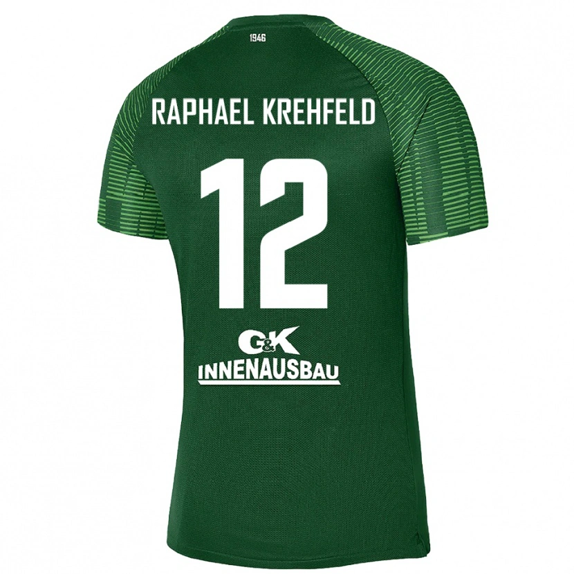 Danxen Niño Camiseta Luca Raphael Krehfeld #12 Negro Verde Oscuro Portero Equipación 2025/26 La Camisa