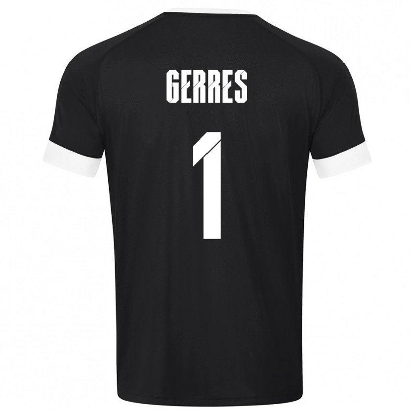 Danxen Niño Camiseta Romero Gerres #1 Blanco Negro Portero Equipación 2025/26 La Camisa