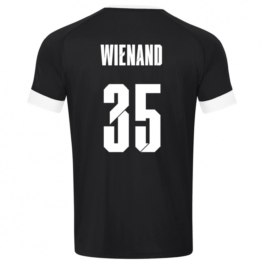 Danxen Niño Camiseta Felix Wienand #35 Blanco Negro Portero Equipación 2025/26 La Camisa