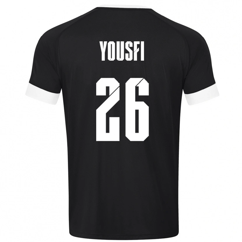 Danxen Niño Camiseta Elias Yousfi #26 Blanco Negro Portero Equipación 2025/26 La Camisa