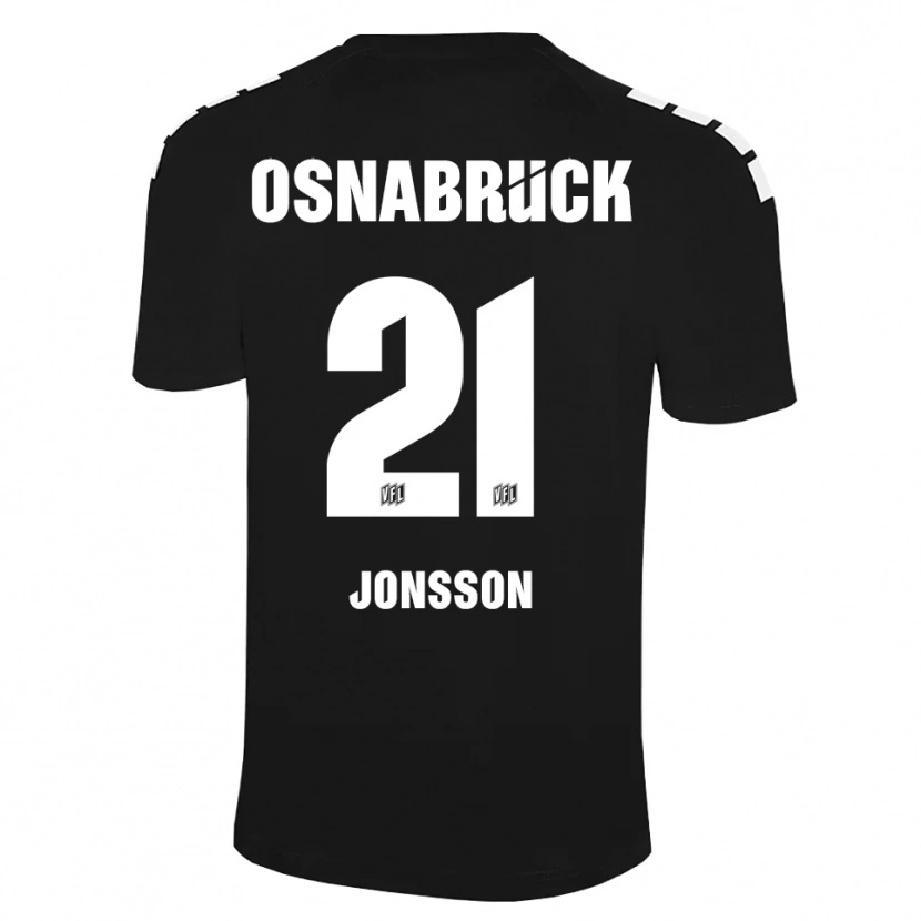 Danxen Niño Camiseta Lukas Jonsson #21 Blanco Negro Portero Equipación 2025/26 La Camisa