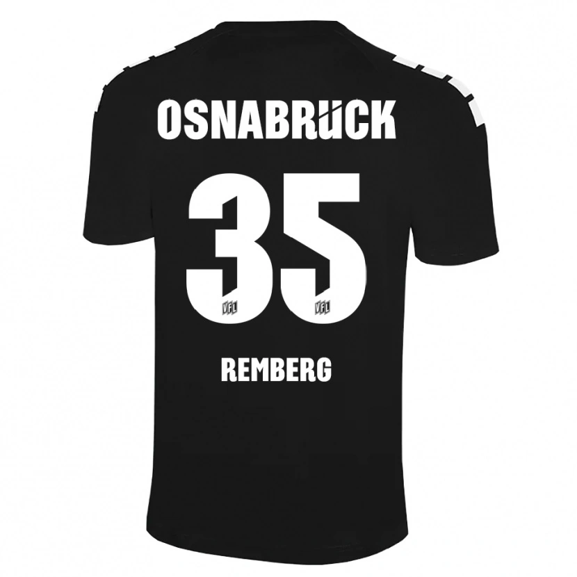 Danxen Niño Camiseta Mats Remberg #35 Blanco Negro Portero Equipación 2025/26 La Camisa