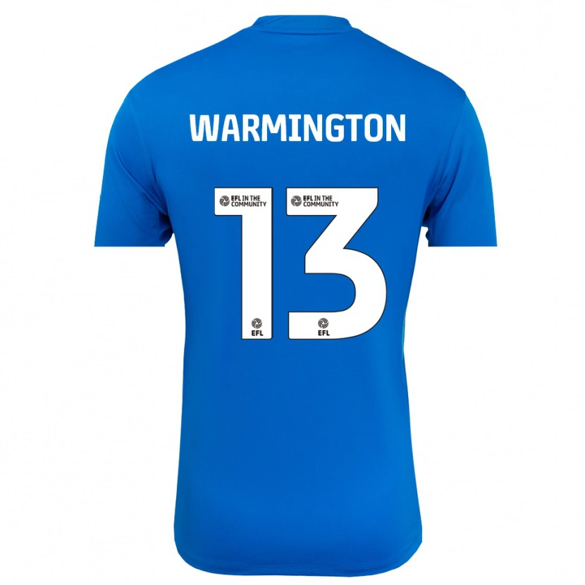 Danxen Niño Camiseta Tyrese Warmington #13 Azul Blanco Portero Equipación 2025/26 La Camisa