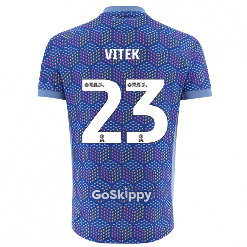 Danxen Niño Camiseta Radek Vítek #23 Azul Negro Portero Equipación 2025/26 La Camisa