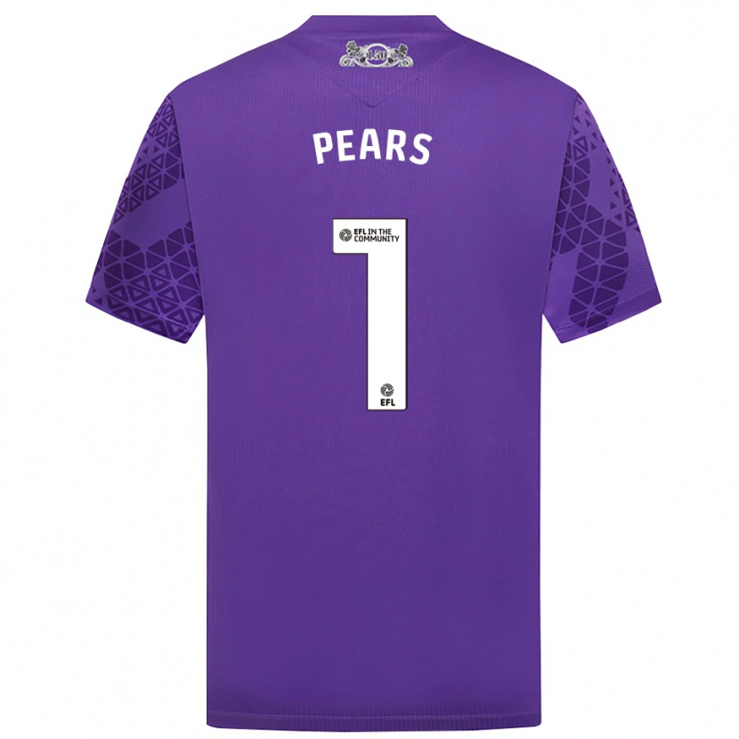Danxen Niño Camiseta Aynsley Pears #1 Morado Blanco Portero Equipación 2025/26 La Camisa