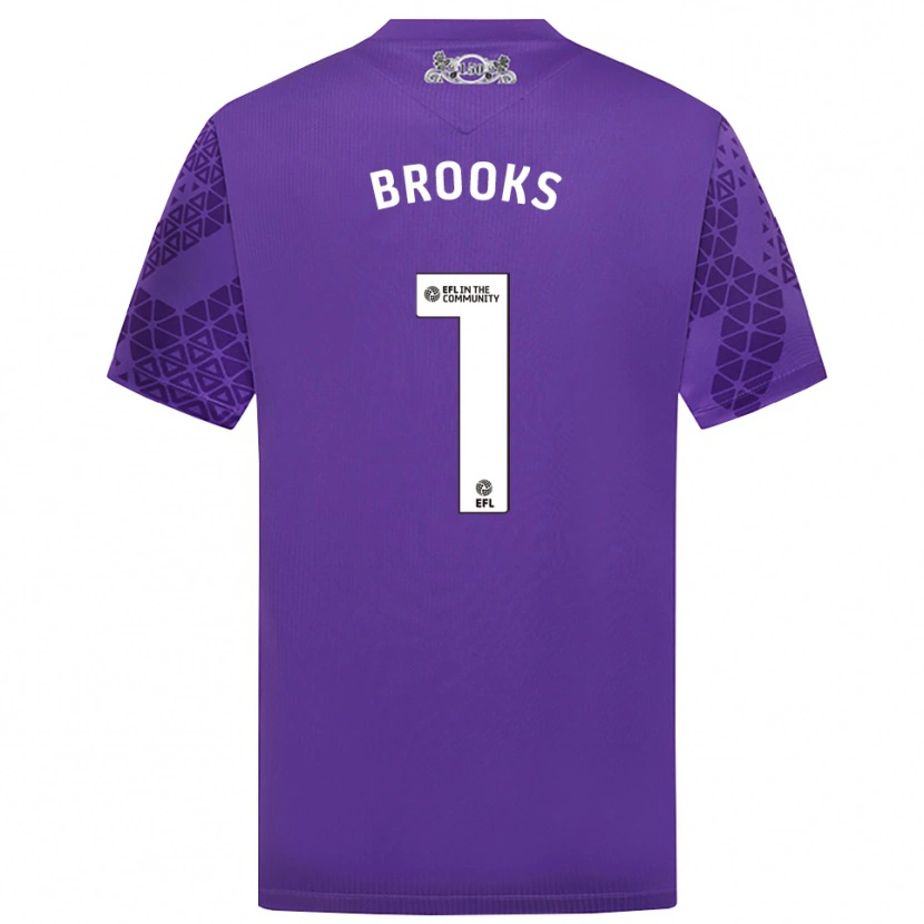 Danxen Niño Camiseta Alexandra Brooks #1 Morado Blanco Portero Equipación 2025/26 La Camisa
