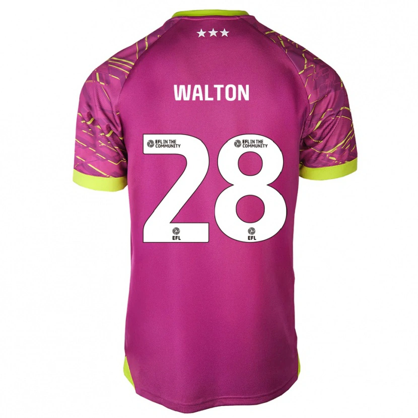 Danxen Niño Camiseta Christian Walton #28 Rojo Violeta Medio Portero Equipación 2025/26 La Camisa