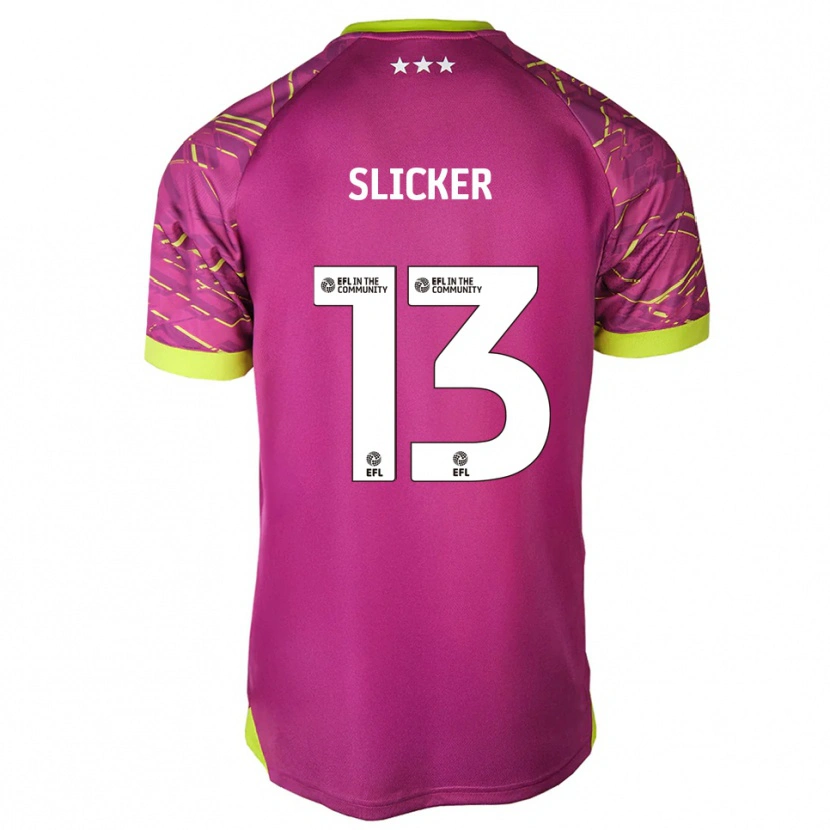 Danxen Niño Camiseta Cieran Slicker #13 Rojo Violeta Medio Portero Equipación 2025/26 La Camisa