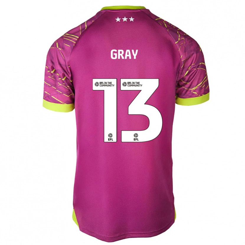 Danxen Niño Camiseta Henry Gray #13 Rojo Violeta Medio Portero Equipación 2025/26 La Camisa