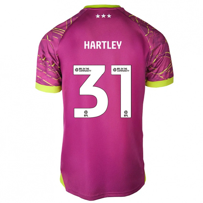 Danxen Niño Camiseta Laura Hartley #31 Rojo Violeta Medio Portero Equipación 2025/26 La Camisa