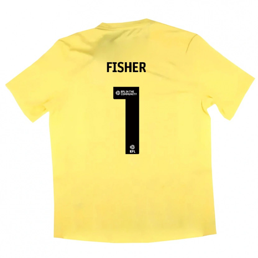 Danxen Niño Camiseta Nathan Fisher #1 Negro Amarillo Portero Equipación 2025/26 La Camisa