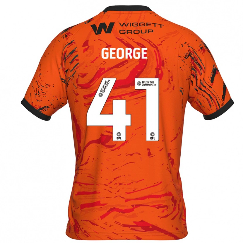 Danxen Niño Camiseta George Evans #41 Naranja Negro Portero Equipación 2025/26 La Camisa