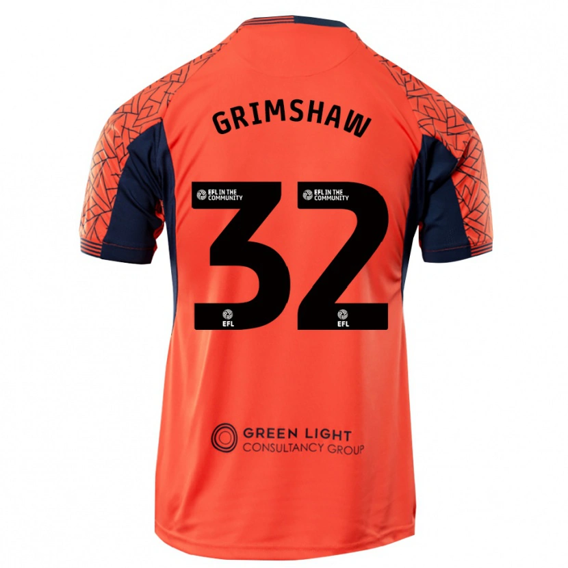 Danxen Niño Camiseta Daniel Grimshaw #32 Negro Naranja Portero Equipación 2025/26 La Camisa