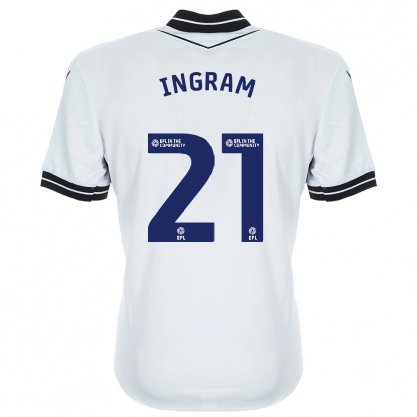Danxen Niño Camiseta Matt Ingram #21 Azul Real Blanco Portero Equipación 2025/26 La Camisa