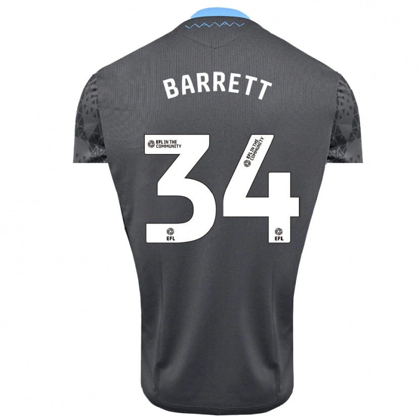 Danxen Niño Camiseta Killian Barrett #34 Blanco Gris Portero Equipación 2025/26 La Camisa