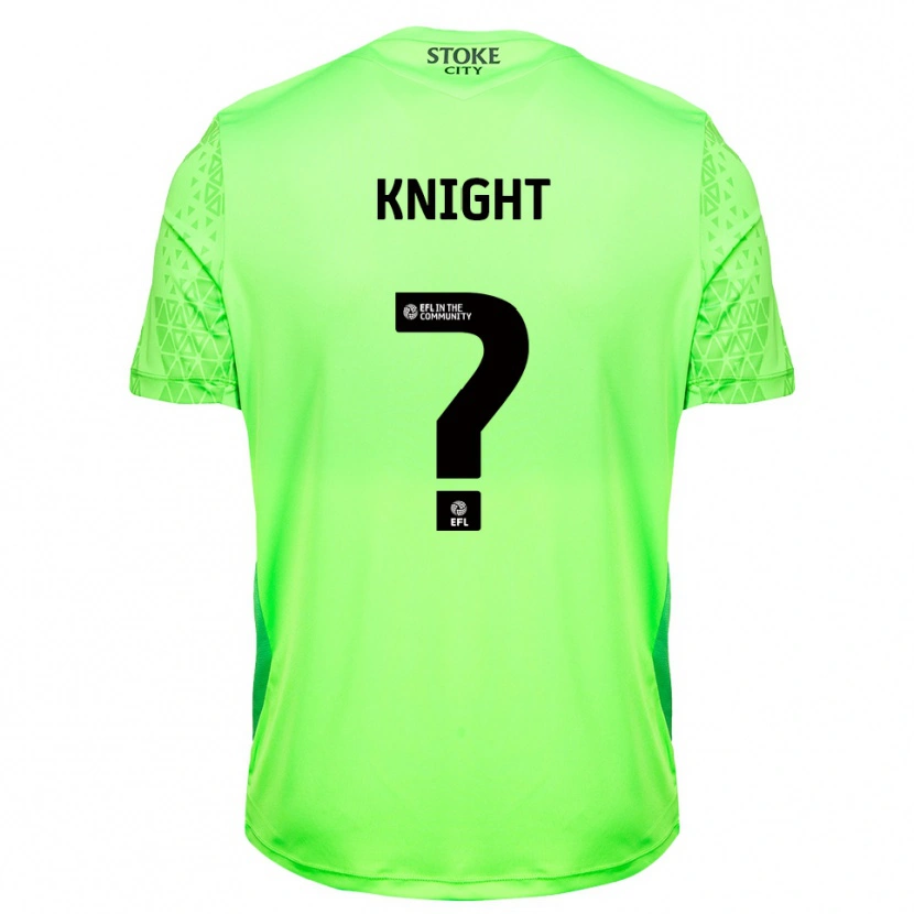 Danxen Niño Camiseta Lucas Knight #0 Verde Negro Portero Equipación 2025/26 La Camisa