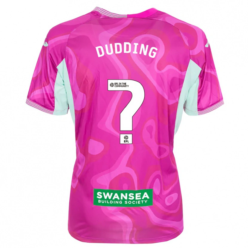 Danxen Niño Camiseta Isaac Dudding #0 Blanco Magenta Portero Equipación 2025/26 La Camisa