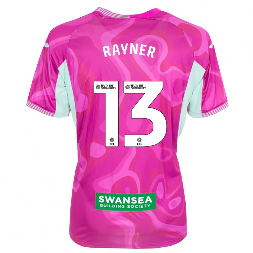 Danxen Niño Camiseta Opal Rayner #13 Blanco Magenta Portero Equipación 2025/26 La Camisa