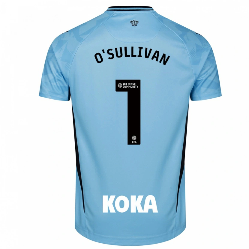 Danxen Niño Camiseta Maria O'sullivan #1 Azul Cielo Claro Portero Equipación 2025/26 La Camisa