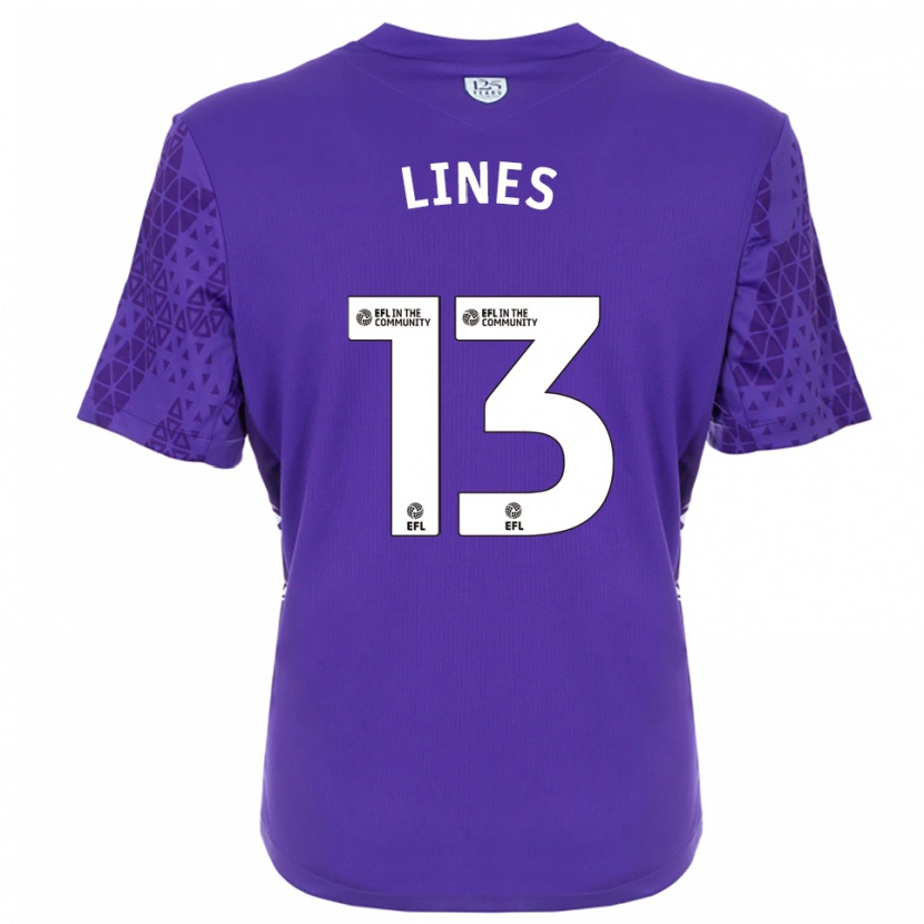 Danxen Niño Camiseta Jack Lines #13 Morado Blanco Portero Equipación 2025/26 La Camisa