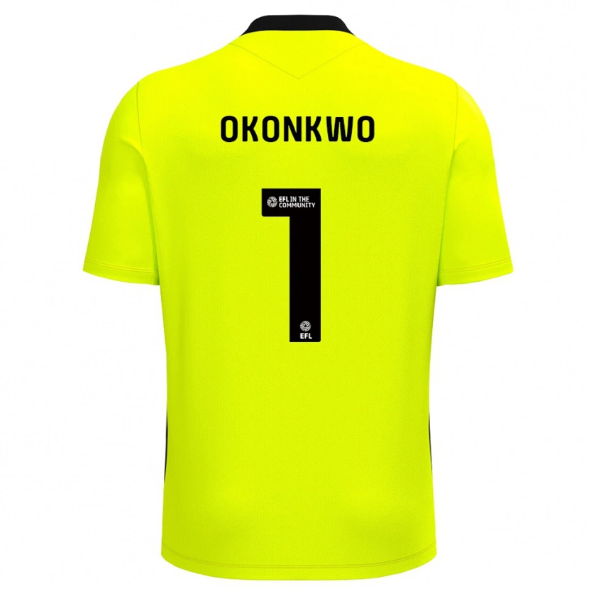 Danxen Niño Camiseta Arthur Okonkwo #1 Verde Bosque Portero Equipación 2025/26 La Camisa