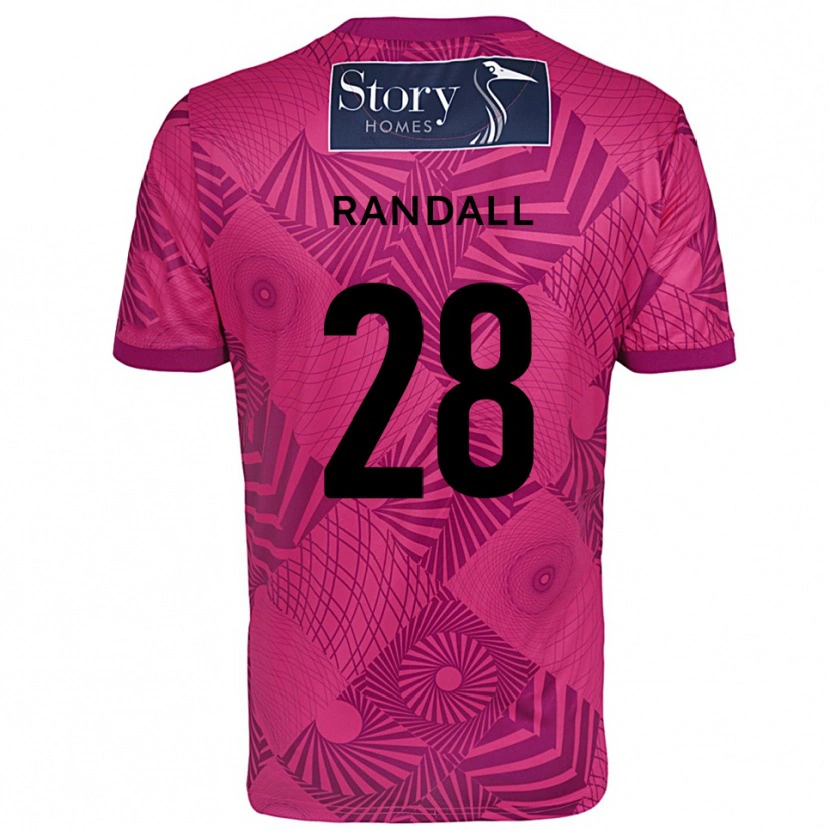 Danxen Niño Camiseta Thomas Randall #28 Morado Magenta Portero Equipación 2025/26 La Camisa