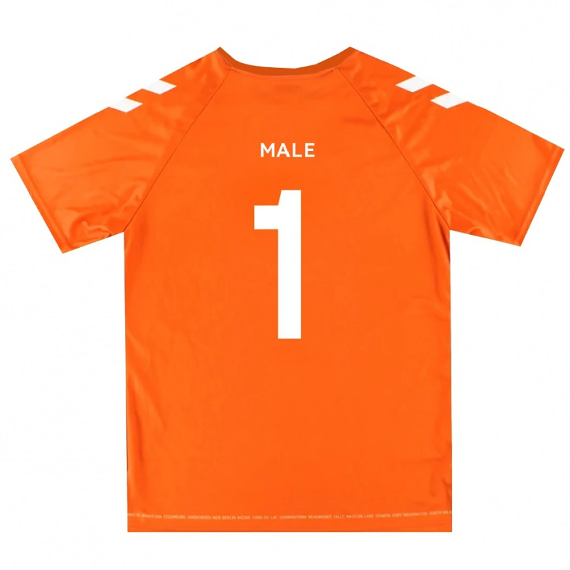 Danxen Niño Camiseta Harrison Male #1 Blanco Naranja Portero Equipación 2025/26 La Camisa