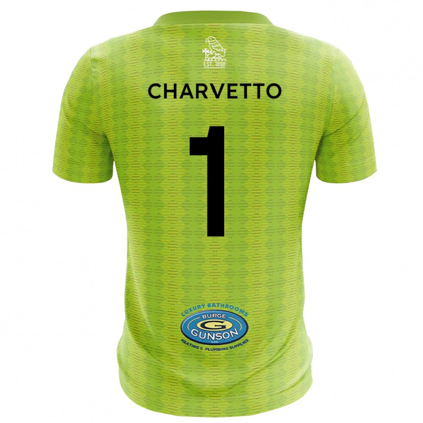 Danxen Niño Camiseta Michael Charvetto #1 Verde Prado Portero Equipación 2025/26 La Camisa