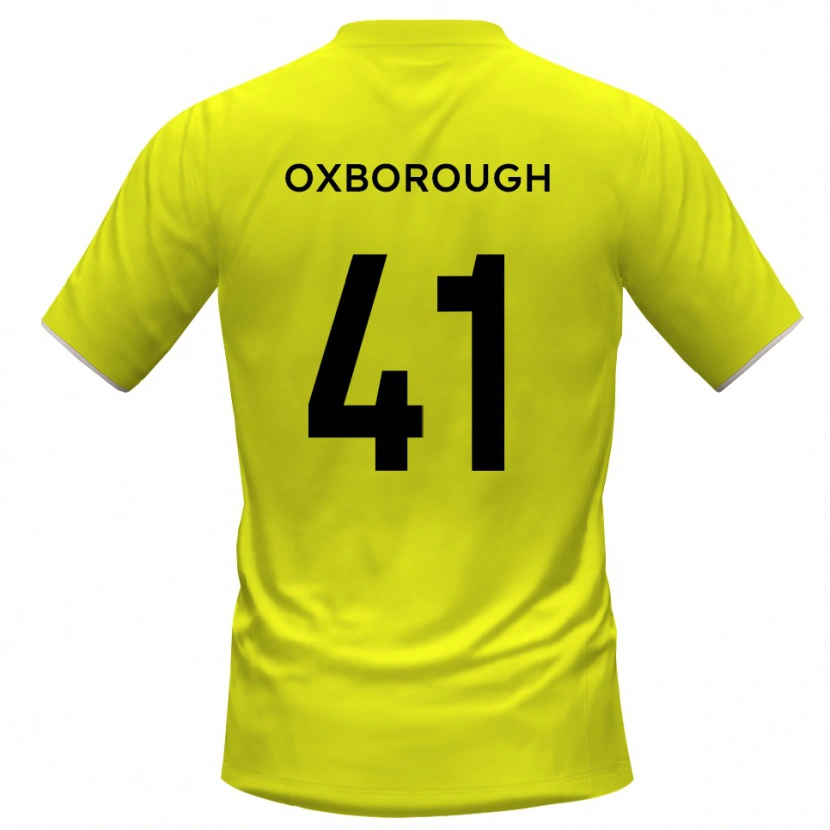 Danxen Niño Camiseta Ewan Oxborough #41 Negro Amarillo Portero Equipación 2025/26 La Camisa