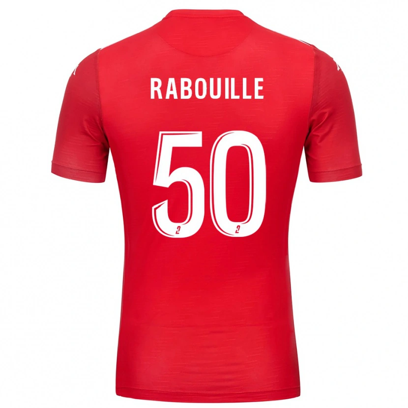 Danxen Niño Camiseta Valentin Rabouille #50 Blanco Rojo Portero Equipación 2025/26 La Camisa