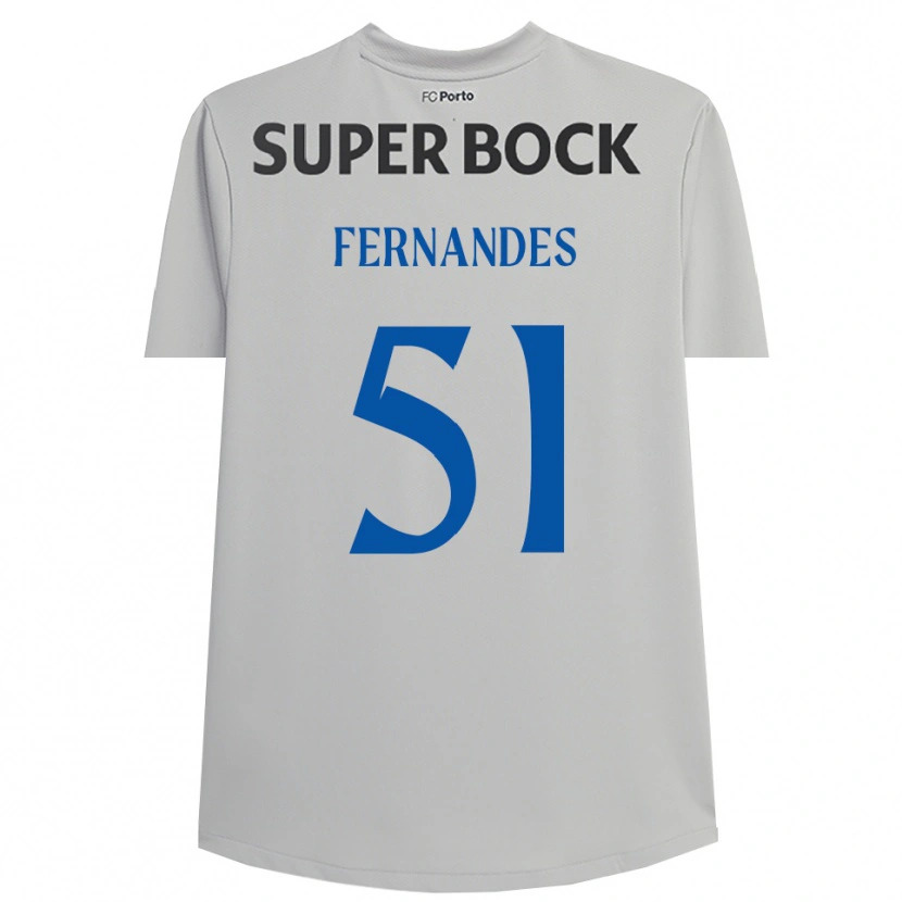 Danxen Niño Camiseta Diogo Fernandes #51 Gris Claro Negro Portero Equipación 2025/26 La Camisa