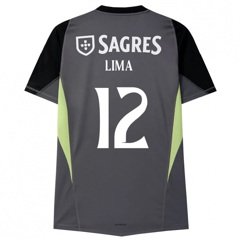 Danxen Niño Camiseta Thaís Lima #12 Gris Oscuro Negro Portero Equipación 2025/26 La Camisa
