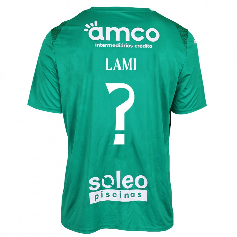 Danxen Niño Camiseta Dário Lami #0 Verde Blanco Portero Equipación 2025/26 La Camisa