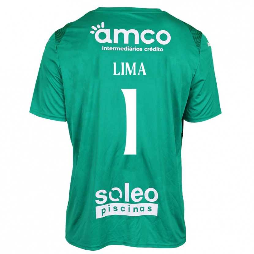 Danxen Niño Camiseta Aline Lima #1 Verde Blanco Portero Equipación 2025/26 La Camisa