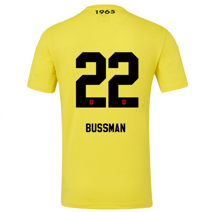 Danxen Niño Camiseta Fiene Bussman #22 Amarillo Negro Portero Equipación 2025/26 La Camisa