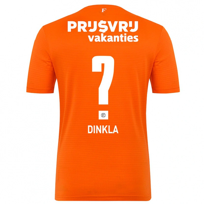 Danxen Niño Camiseta Claire Dinkla #0 Naranja Negro Portero Equipación 2025/26 La Camisa